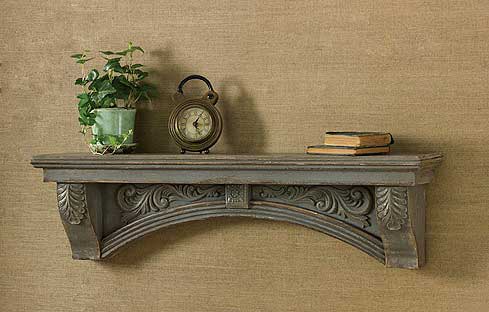 Park Designs Mantel Shelf In Aged Gray