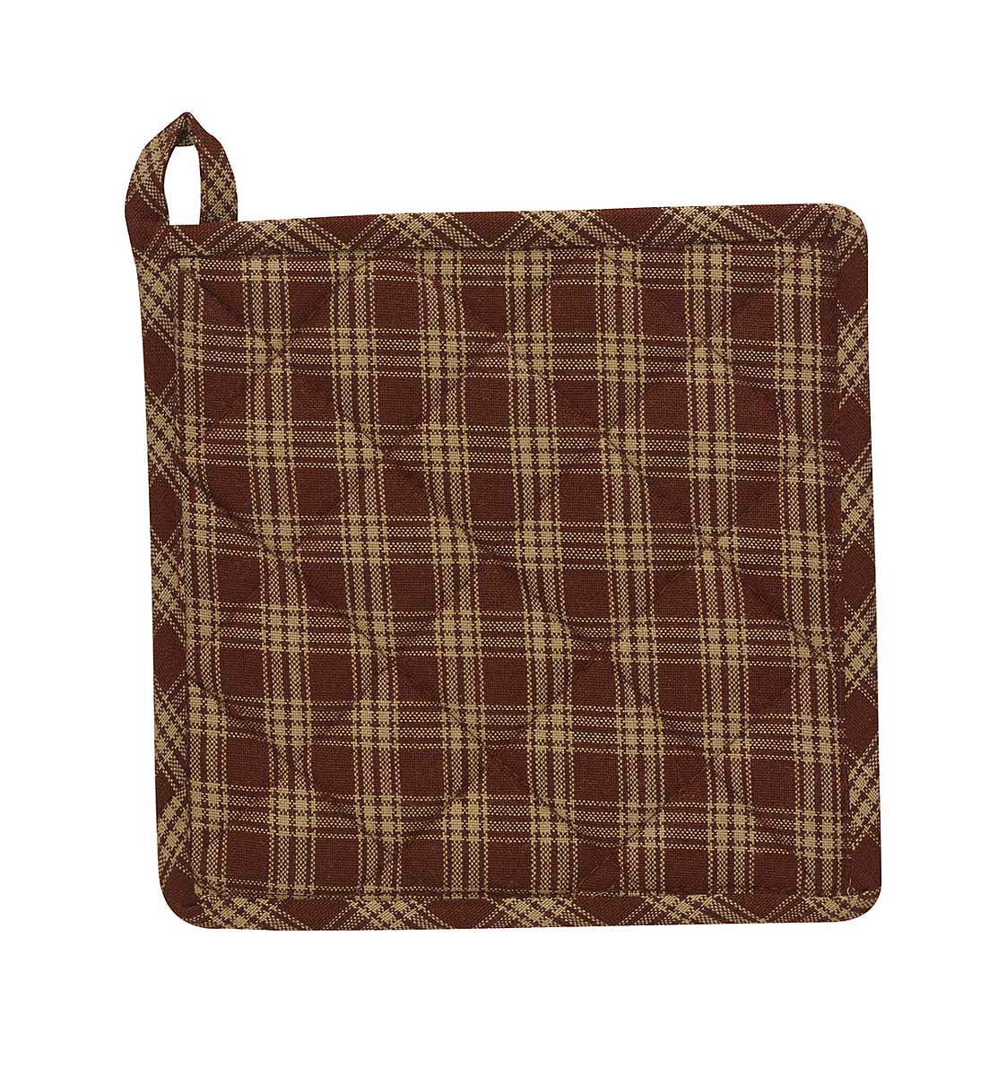 Sturbridge Potholder Wine Plaid / Checked - Park Designs