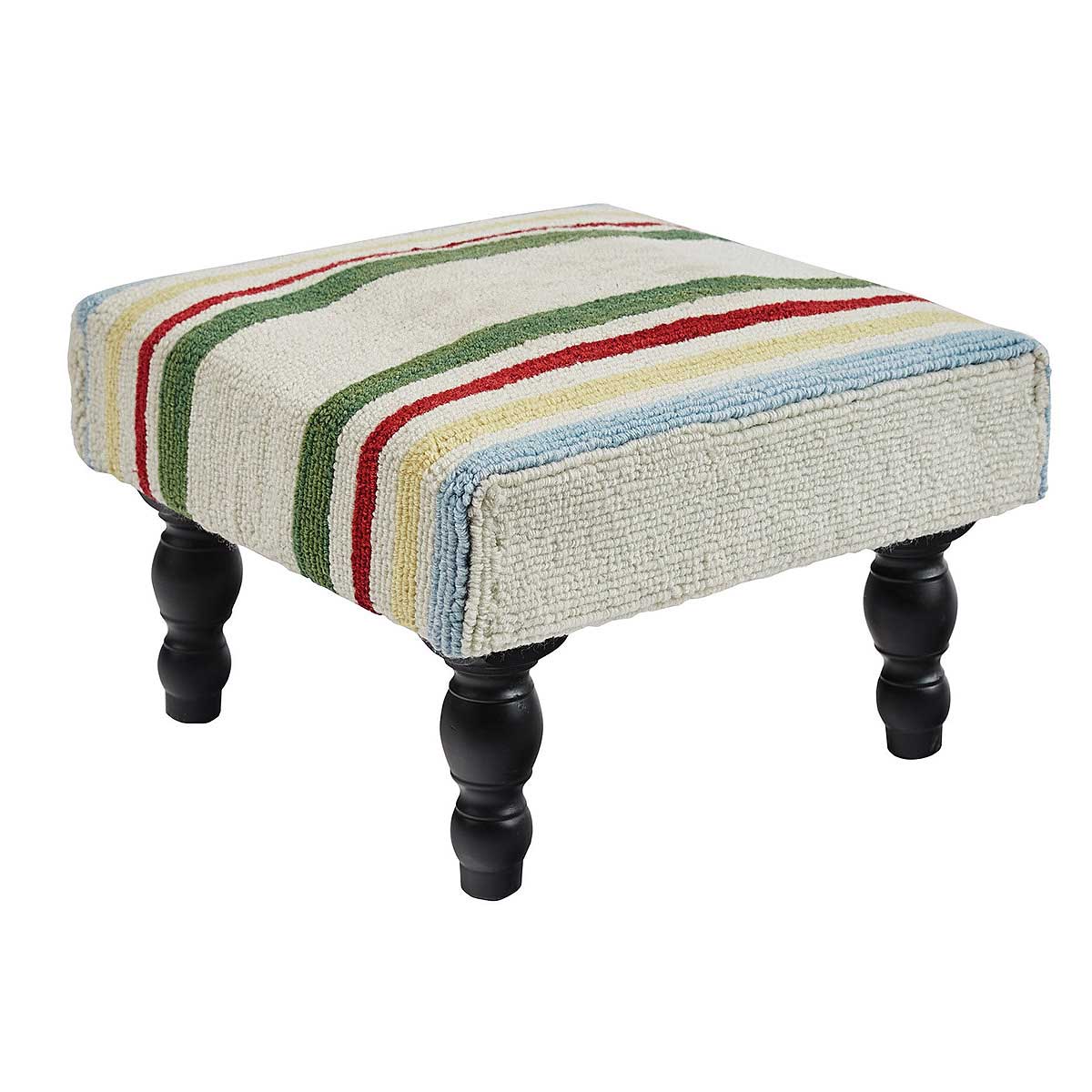 Retro Rustic Camp Stripe Stool