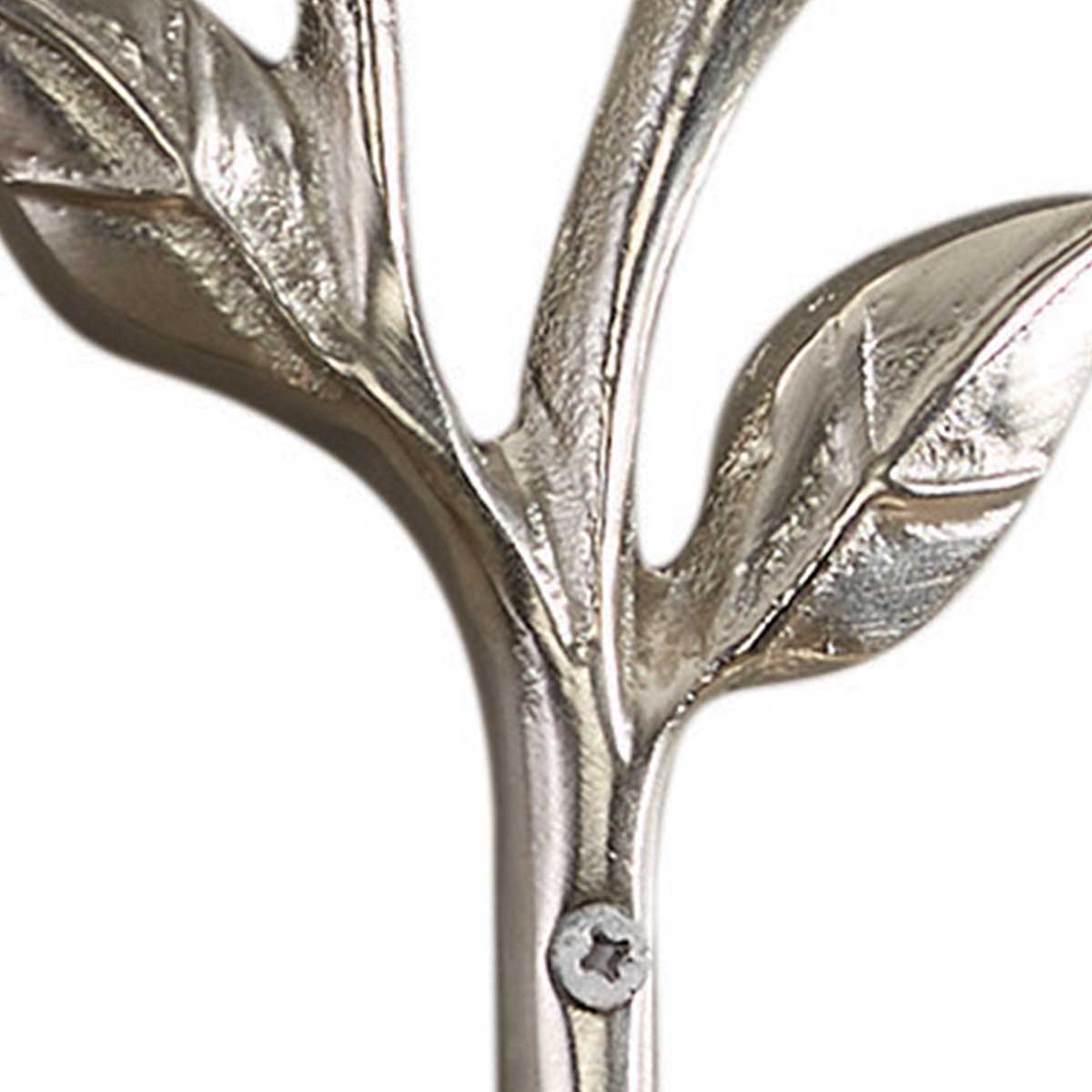 Leaves Single Cast Hook by Park Designs Silver Color