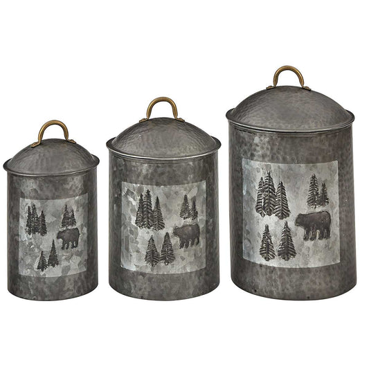 Wild Woods Bear Canisters Set Of 3