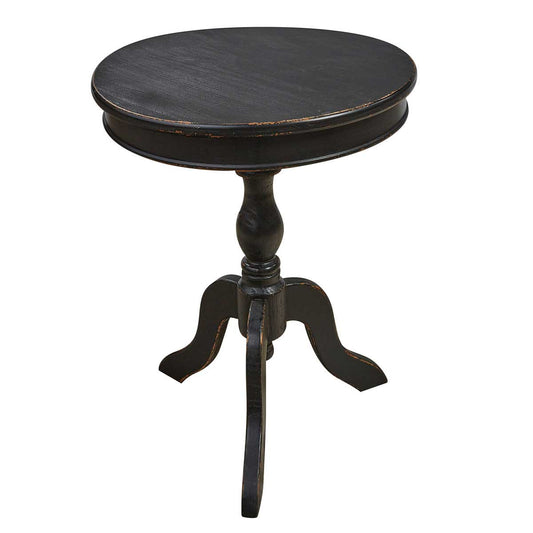 Park Designs Dark Distressed Wood Pedestal Table