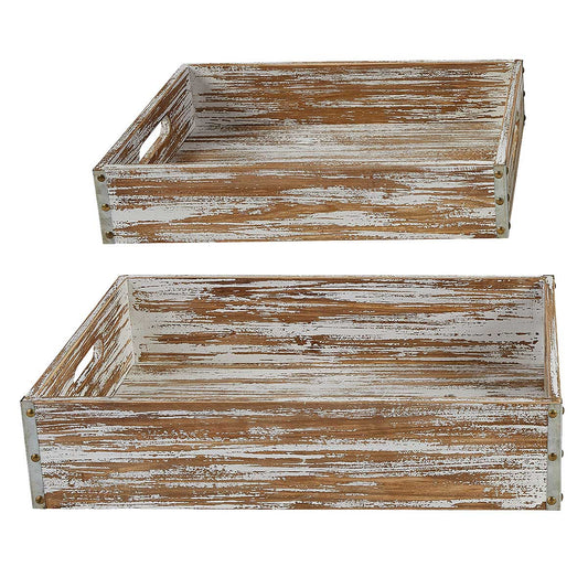 Distressed Wood Table Crates Set Model 8599-827