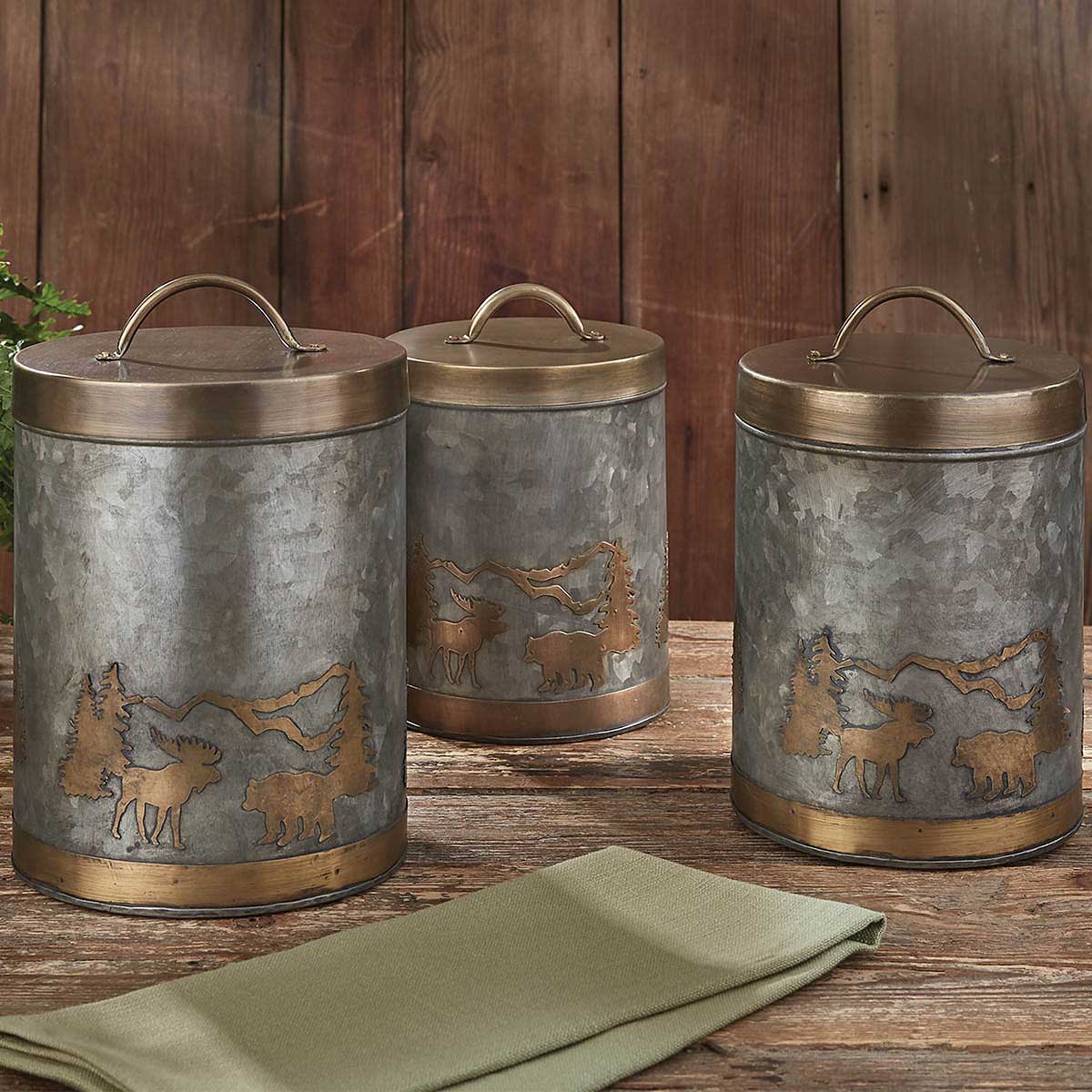 Foresters Canisters Set Of 3