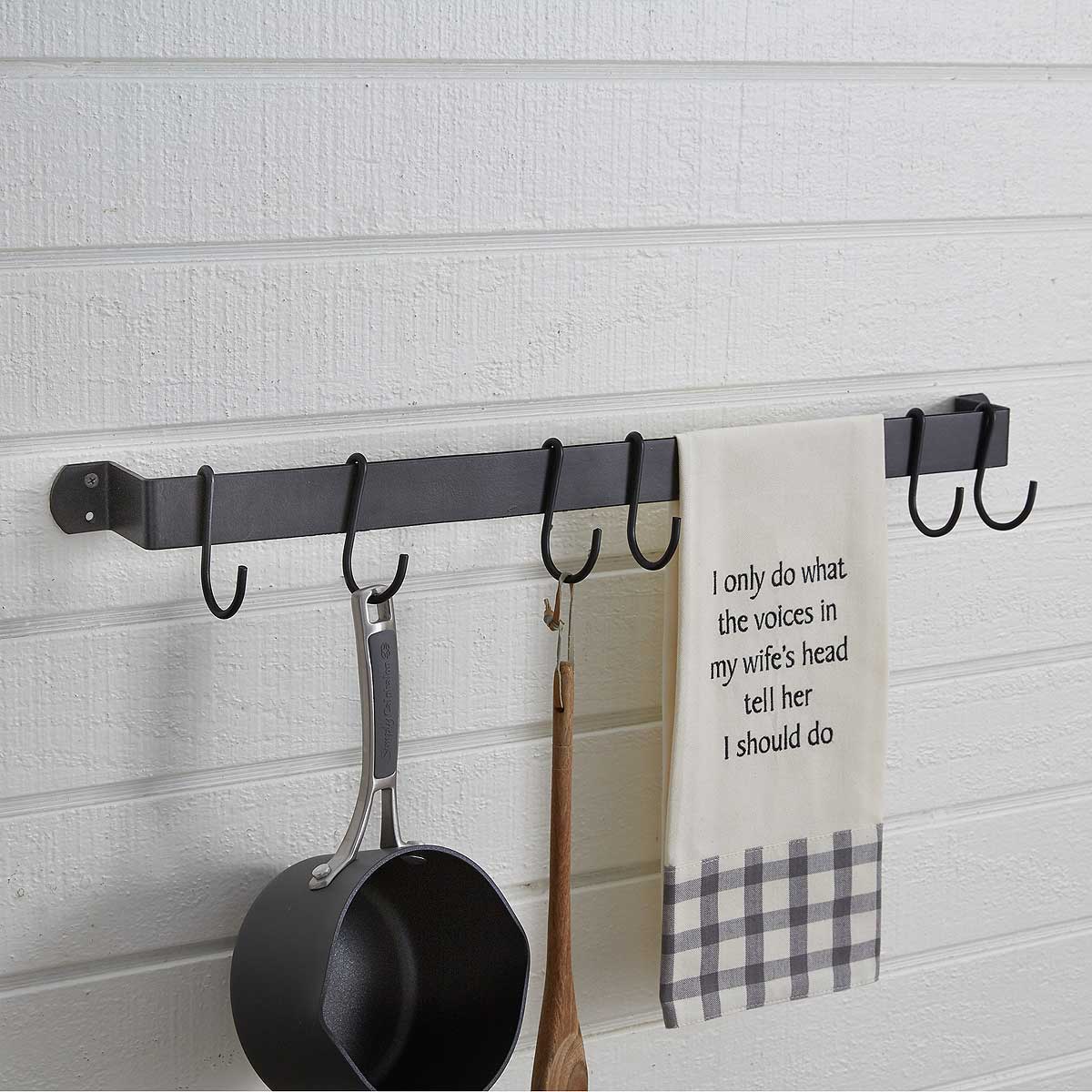 Park Designs Metal Mug and Pot Rack - Wall Mount With Hooks