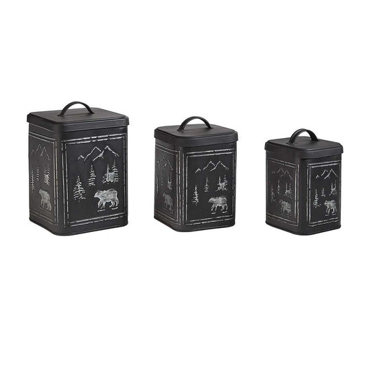 Black Bear Canisters Set Of 3