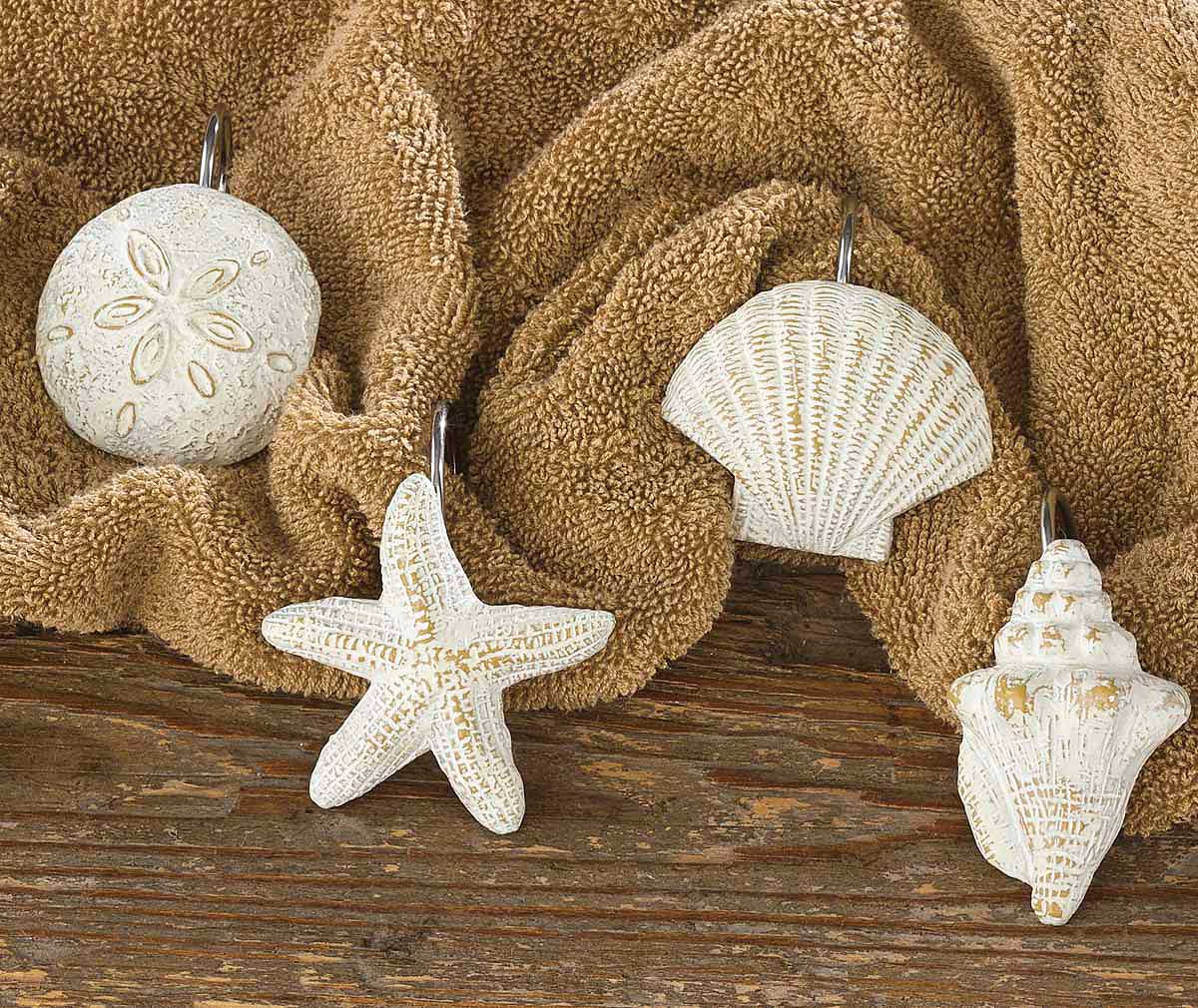 Park Designs Shells Shower Curtain Hooks - Set Of 12